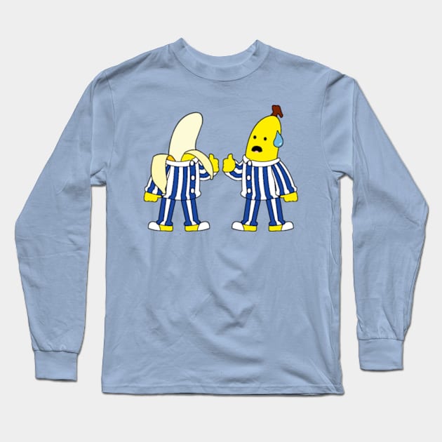 Bananas in Pijamas parody 90s retro humor Long Sleeve T-Shirt by LuisP96